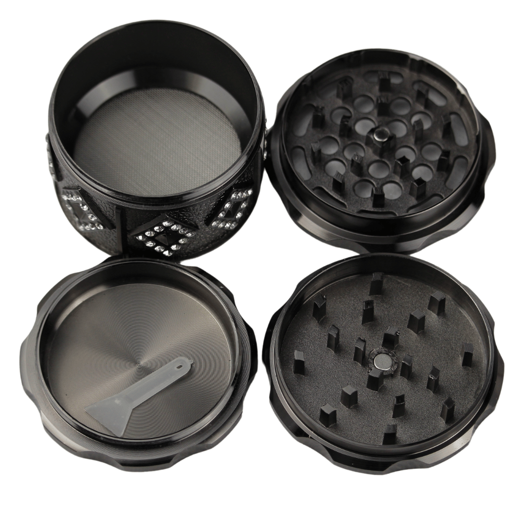 Bejewelled Black 60mm Herb Grinder