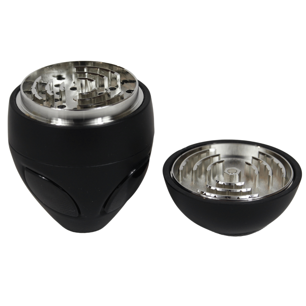 Black Alien Head Herb Grinder