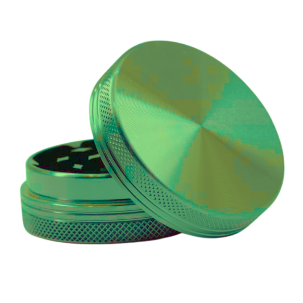 Green Aluminium 60mm Herb Grinder - 2 Piece