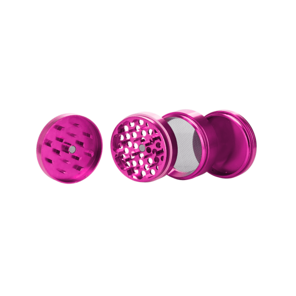 Hot Pink Aluminium 60mm Herb Grinder - 4 Piece