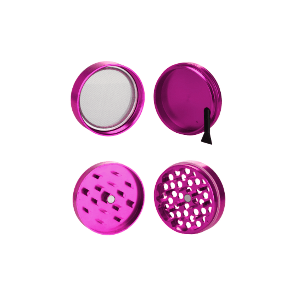 Hot Pink Aluminium 60mm Herb Grinder - 4 Piece