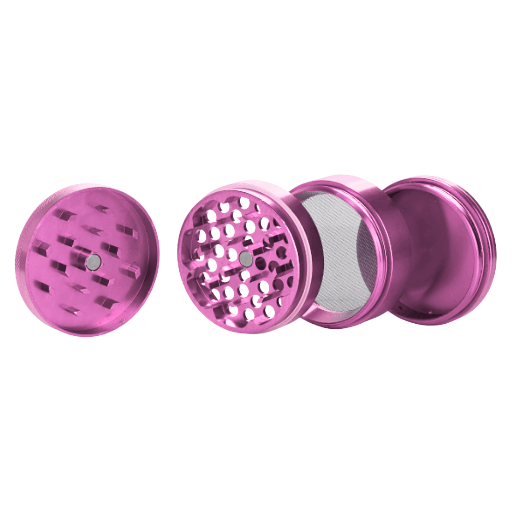 Pink Aluminium 50mm Herb Grinder - 4 Piece