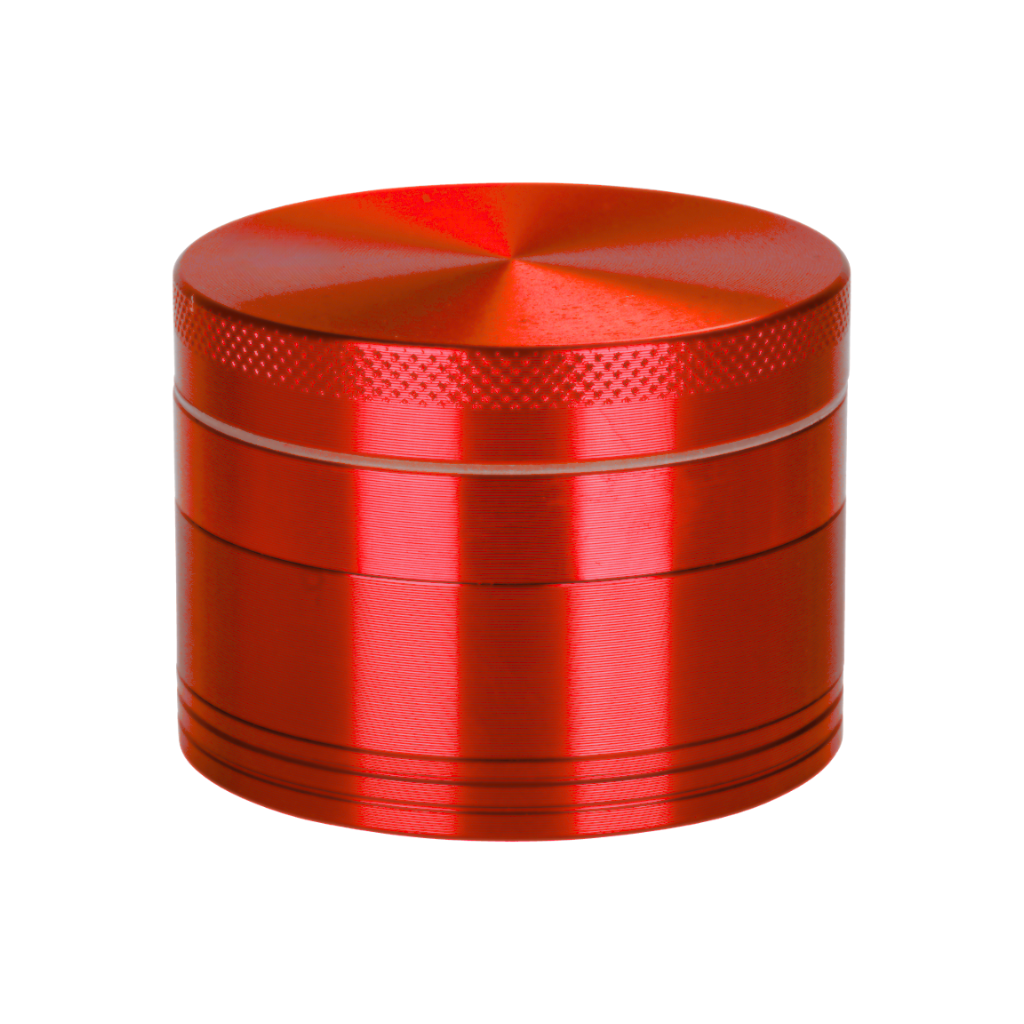 Red Aluminium 50mm Herb Grinder - 4 Piece