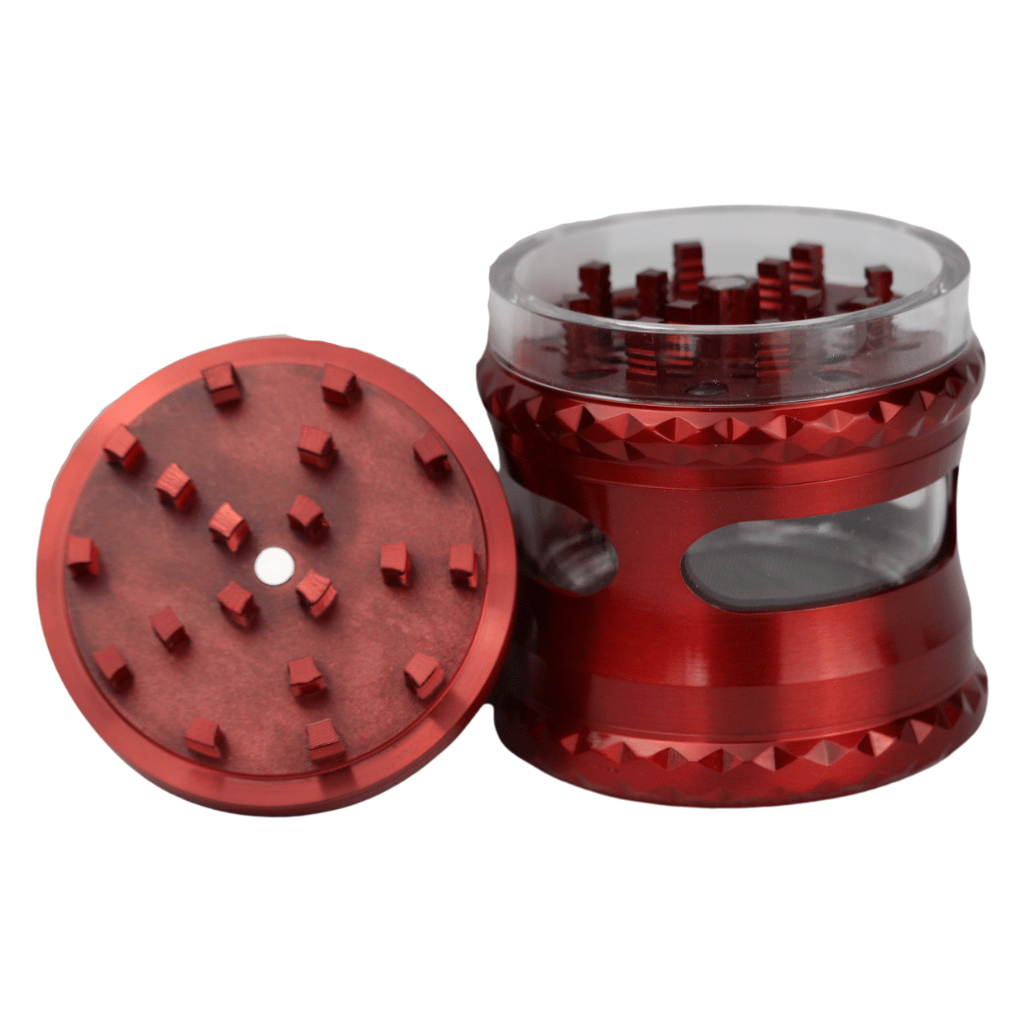 Red Stainless Steel 60mm Herb Grinder