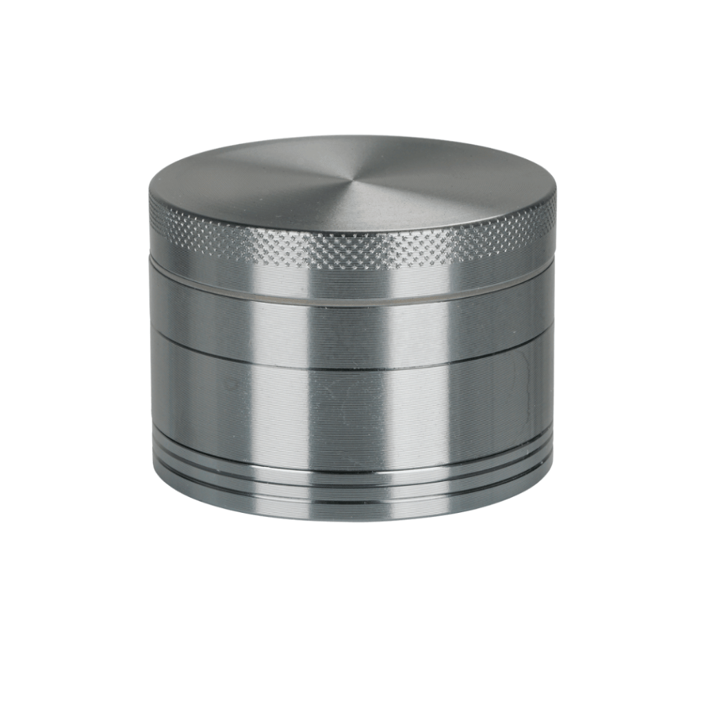 Silver Aluminium 50mm Herb Grinder - 4 Piece