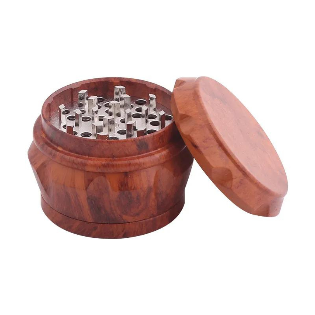 Wooden Drum Dark 60mm Herb Grinder