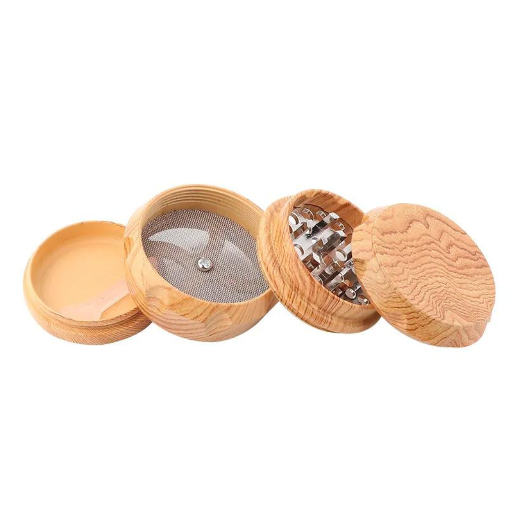 Wooden Drum Light 60mm Herb Grinder