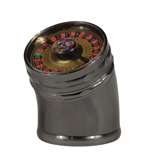 Black Roulette Wheel Herb Grinder