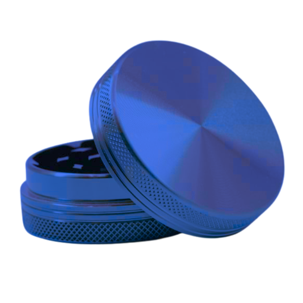 Blue Aluminium 60mm Herb Grinder - 2 Piece