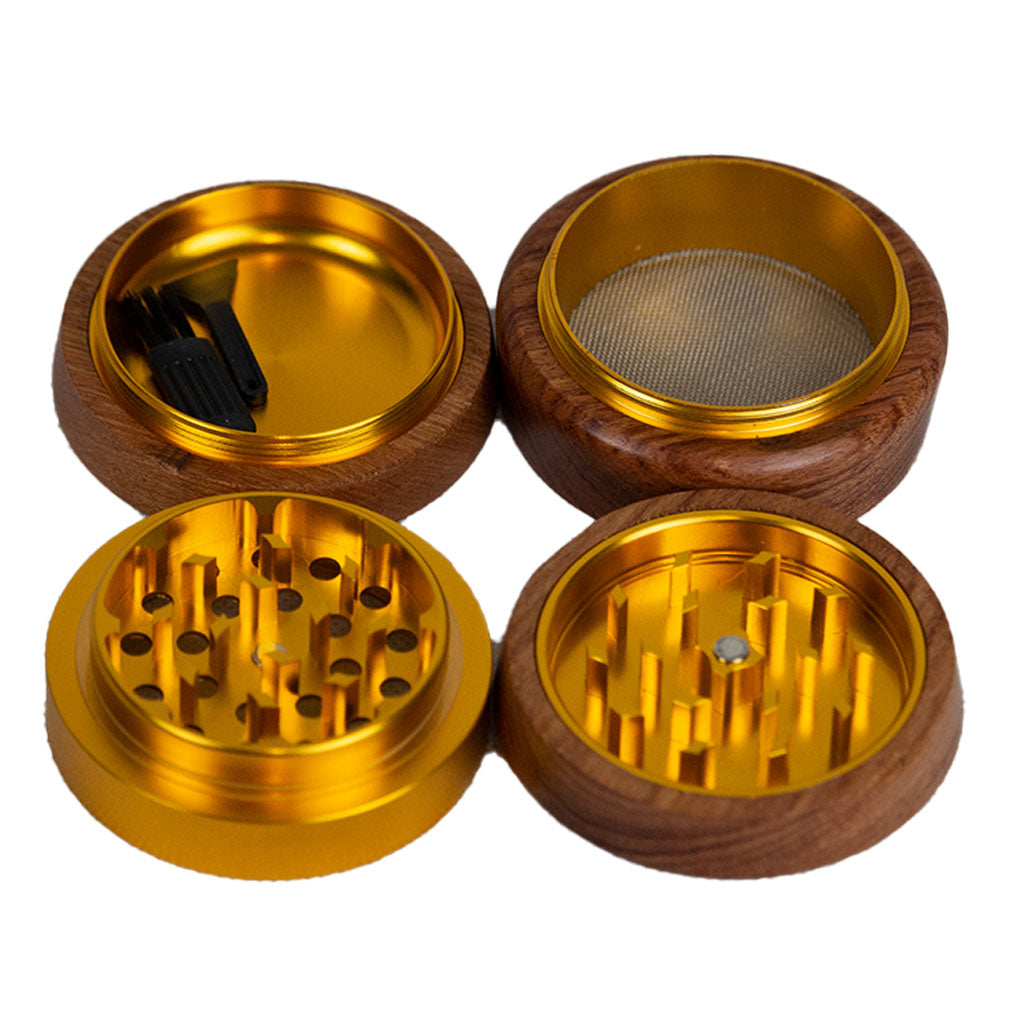 Gold Wooden Herb Grinder