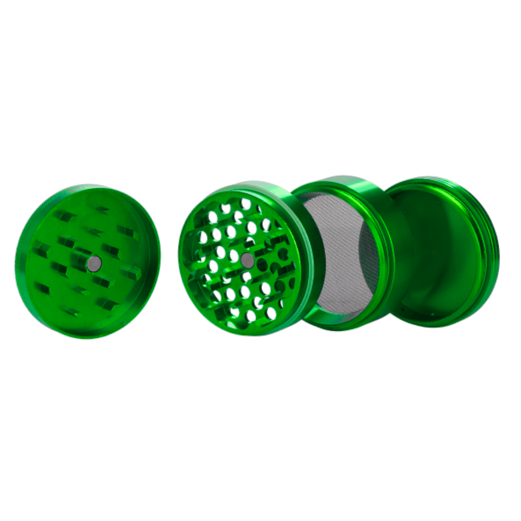 Green Aluminium 50mm Herb Grinder - 4 Piece