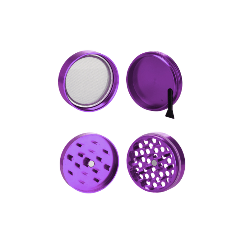 Purple Aluminium 60mm Herb Grinder - 4 Piece