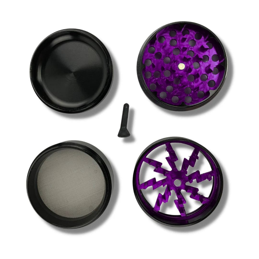 Purple Lightning Arc 63mm Herb Grinder
