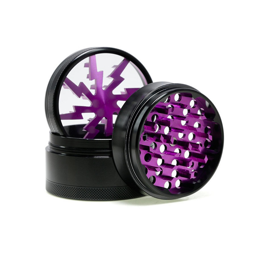 Purple Lightning Arc 63mm Herb Grinder