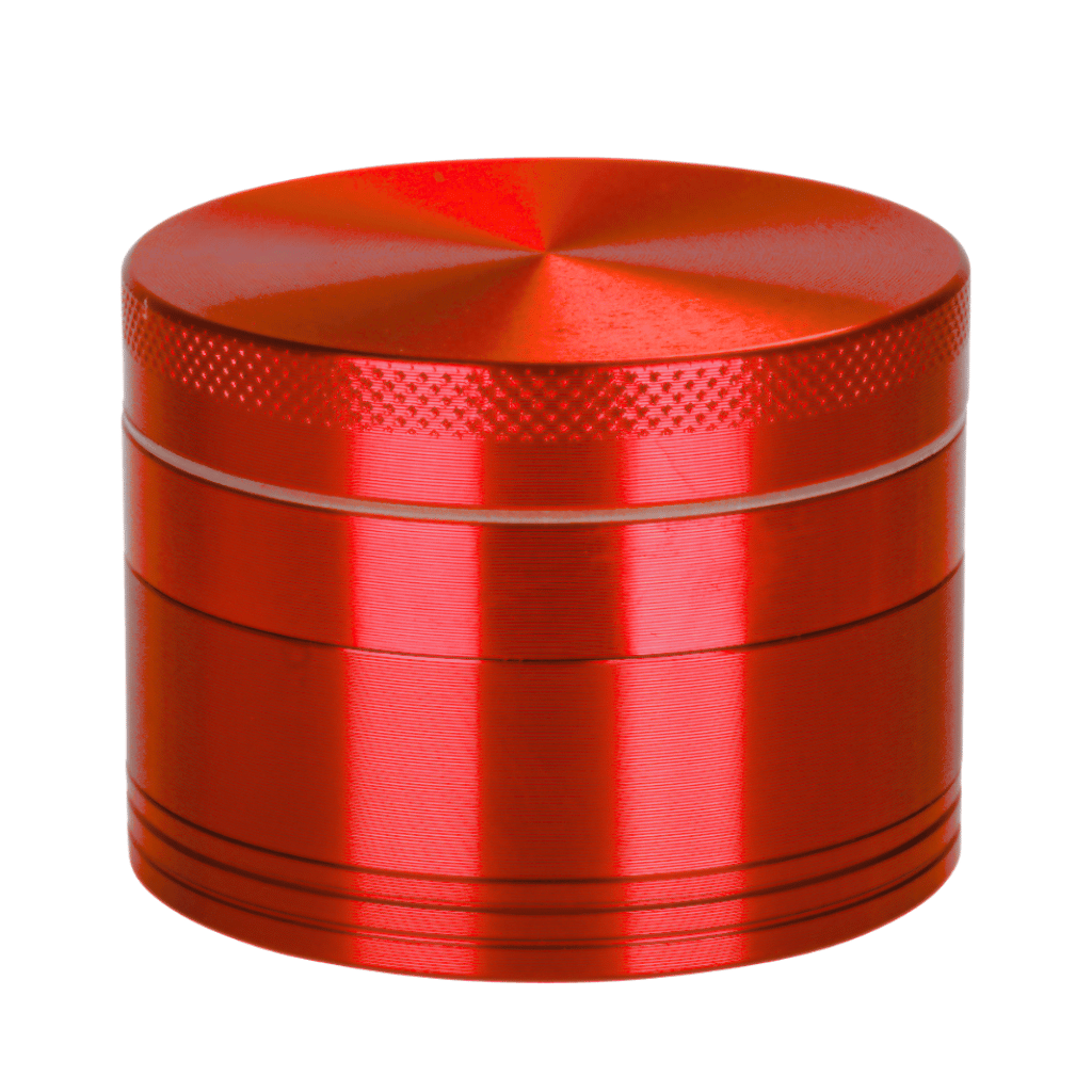 Red Aluminium 60mm Herb Grinder - 4 Piece