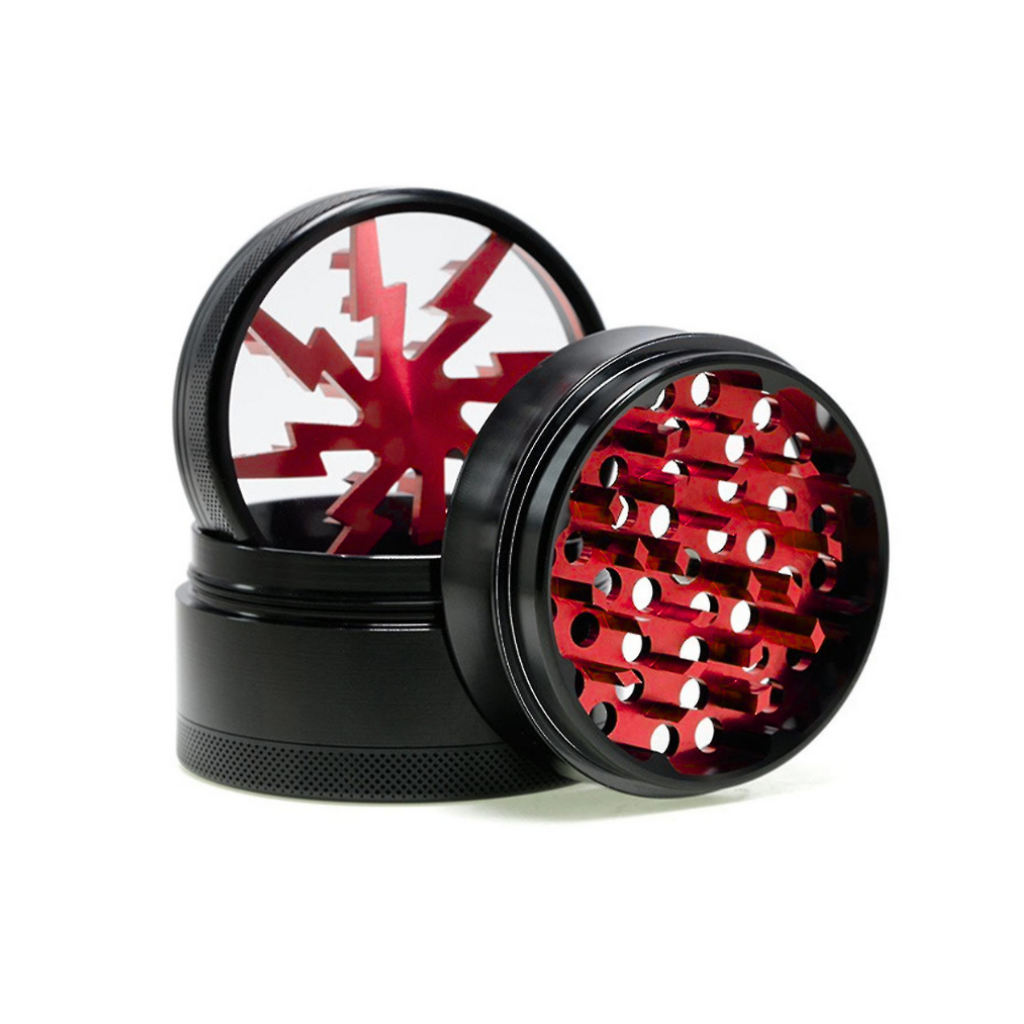 Red Lightning Arc 63mm Herb Grinder