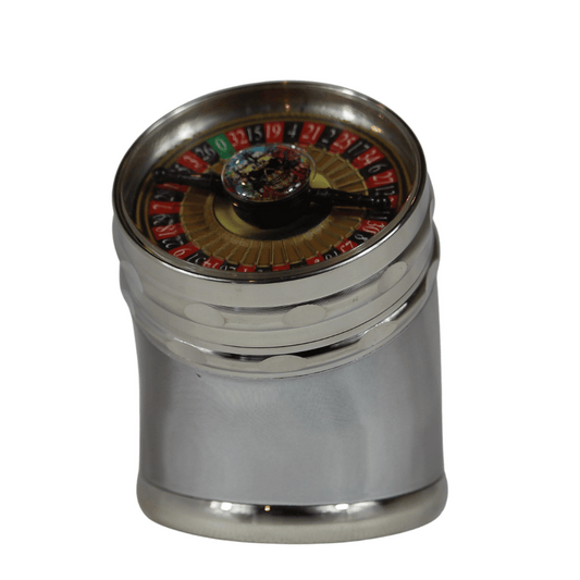Silver Roulette Wheel Herb Grinder