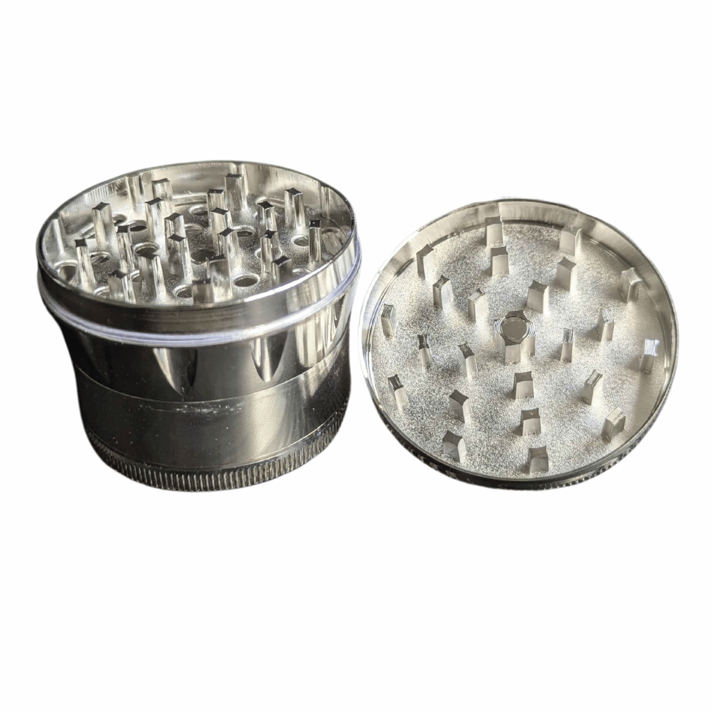 Silver Steel Drum Herb Grinder 60mm