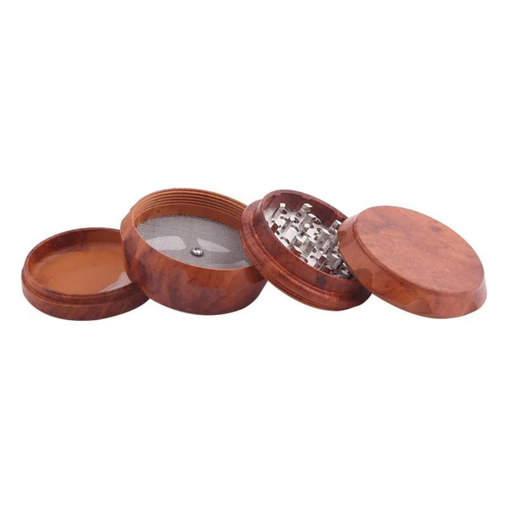 Wooden Drum Dark 60mm Herb Grinder