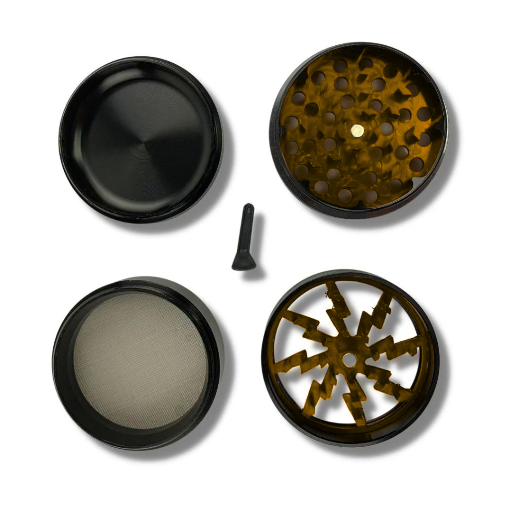Yellow Lightning Arc 63mm Herb Grinder
