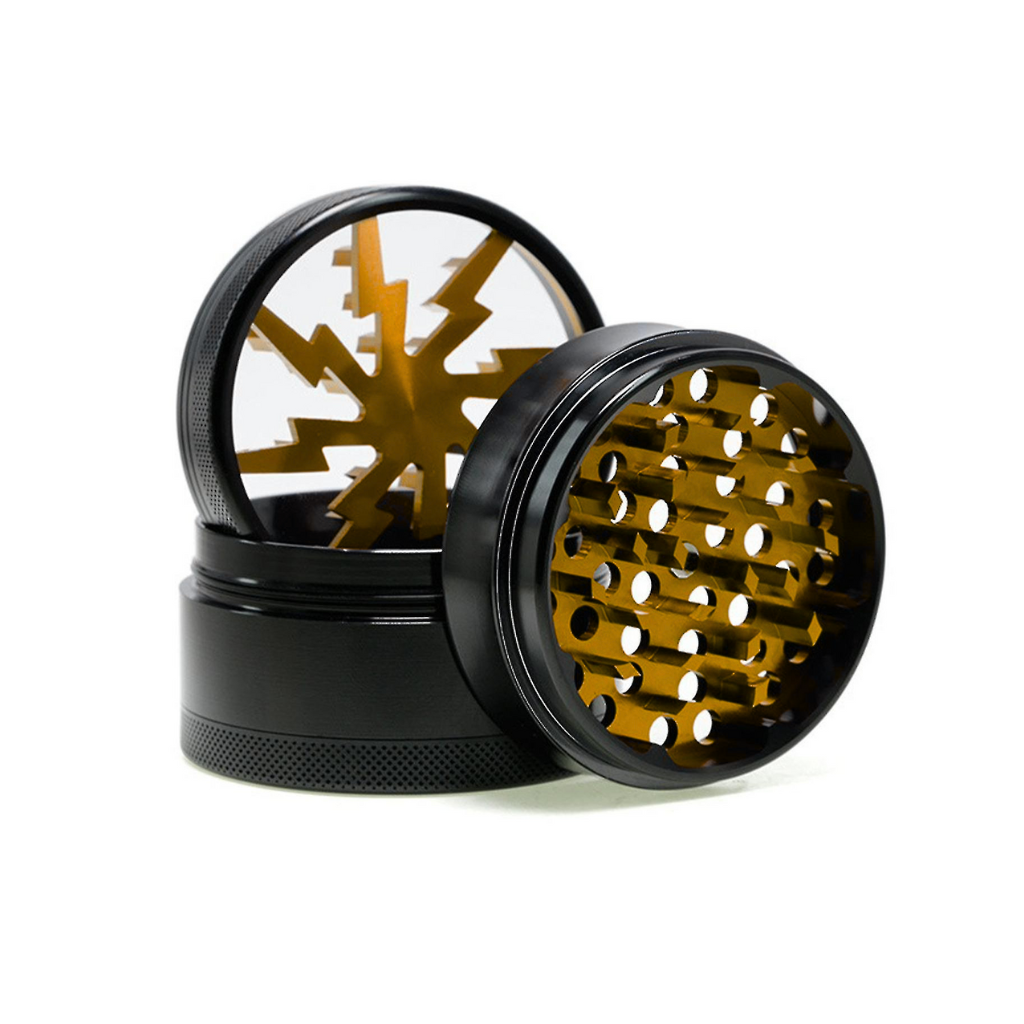Yellow Lightning Arc 63mm Herb Grinder